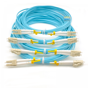 Customized LC to LC Fiber Patch Cable OM3 Length Options: 0.2m-100m, 10GB Multimode Duplex for Data Centers