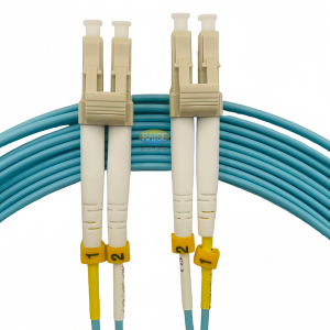 Customized LC to LC Fiber Patch Cable OM4 Length Options: 0.2m-100m,10GB Multimode Duplex for Data Centers