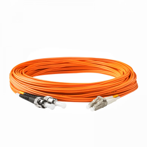 ST UPC to LC UPC OM1 62.5/125 Multimode Duplex Fiber Patch Cable OFNR 1.6/2.0/3.0mm for FTTH and Optical Equipment