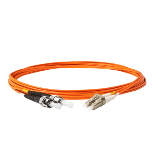 ST UPC to LC UPC OM1 62.5/125 Multimode Duplex Fiber Patch Cable OFNR 1.6/2.0/3.0mm for FTTH and Optical Equipment