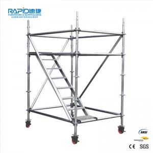 Steel Aluminum Ringlock Frame Scaffolding Used for Construction