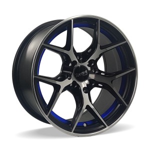 Factory source 20 Mag Wheels - Rayone Wheels 15inch 7.5J Black Machine Face With Blue Undercut Reliable Alloy Wheels Suppliers – Rayone