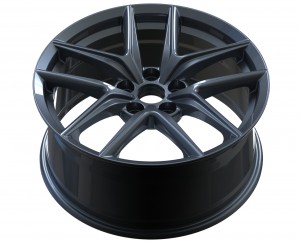 Full Paint 18 Inch 5 Spoke Hyper Black Alloy Wheels For Lexus Japan Car