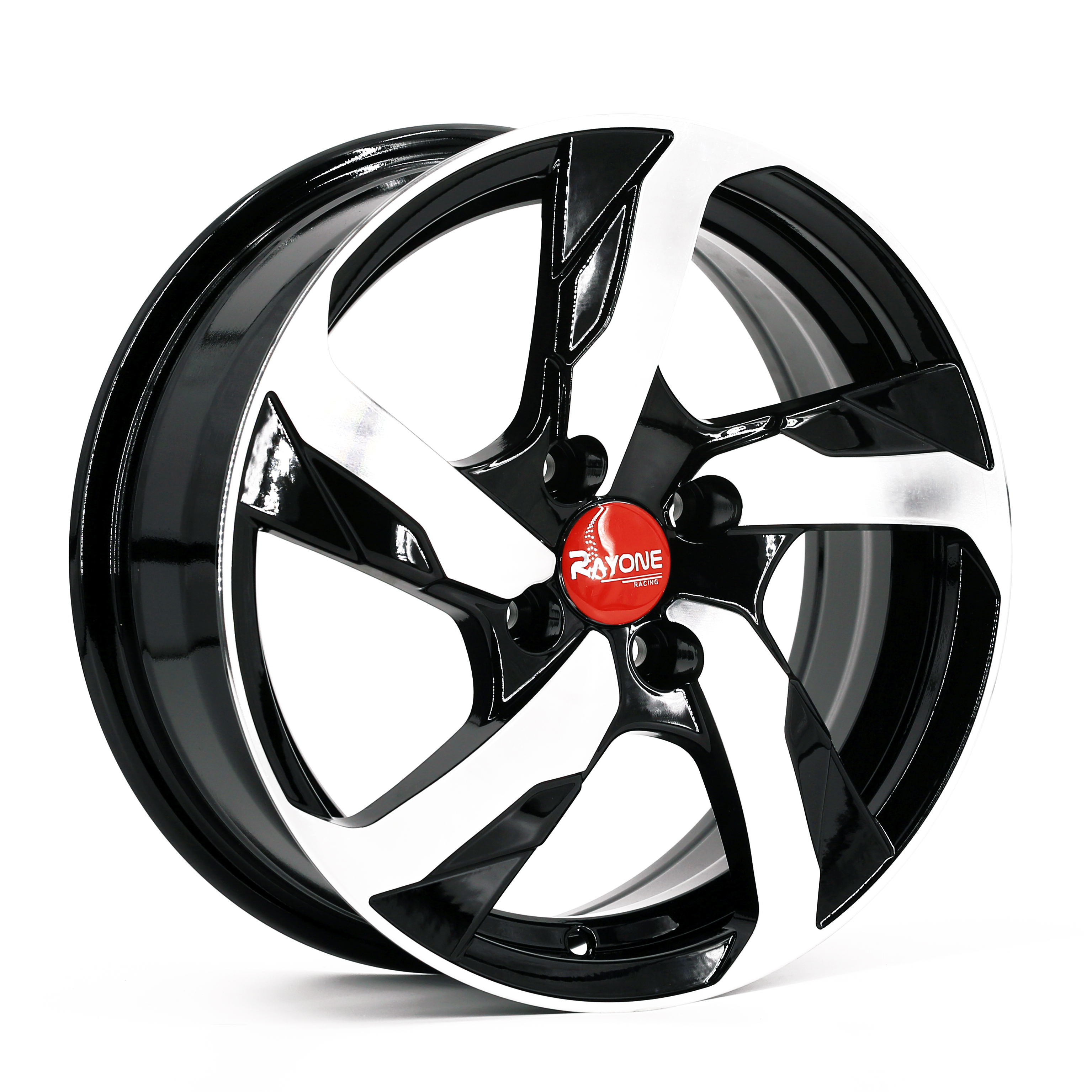 Cheap PriceList for 4 Stud Alloy Wheels - Hot Sale Machine Face Black 4*100 4 Hole 15 Inch Alloy Wheelsl Rims – Rayone