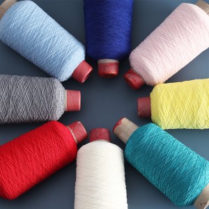 China High Qulaity 90#75#75 Polyester Rubber Thread Covered Yarn