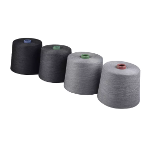 Factory Wholesale Dope Dyed Polyester Ring Spun Yarn for Socks Knitting