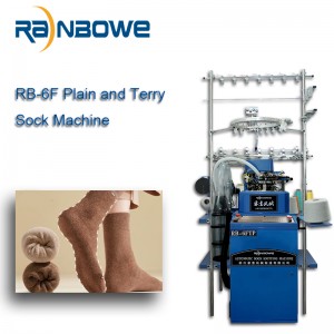 Best-Selling  Circular Knitting Sock Machine Price  - RB-6FTP Plain and Terry socks knitting machine with linking systeme full automatic computerized sewing machine – Rainbowe