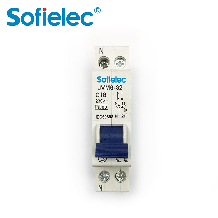 Sofielec French single module 1P+N MCB 1P size 4.5kA 32Amp JVM6-32, SEMKO CE CB approval Featured Image