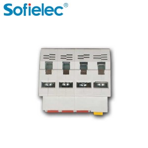 A type AC type magnetic RCBO 10kA, electronic type also available, 1P+N,3P+N 63A 30mA 300mA 100mA two module and 4 module