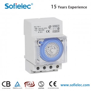 Buy Discount Timer Light Bulbs Supplier –  The SUL180a/SYN160a analogue miniature time switches are the smaller time switch,Similar to the appearance of MCB 1P.  – Sofielec Electrical