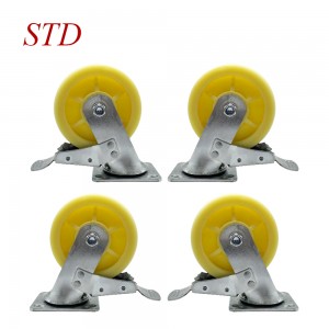 Best Selling Heavy Duty Cast 4/5/6/8 Inch White Caster Wheel Treated For Industries Truck