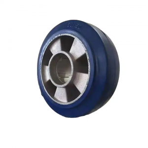 Manufacturers provide rotatable rigid flat aluminum core rubber wheels