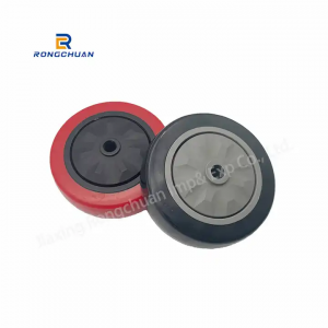 Single Wheel Plastic Dust Cover Black  Medium Duty Caster  PVC Wheels