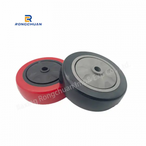 Single Wheel Plastic Dust Cover Black  Medium Duty Caster  PVC Wheels