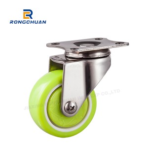 Hot Selling Light PU Wheels Caster   1.5 / 2 Inch Furniture Caster Wheel