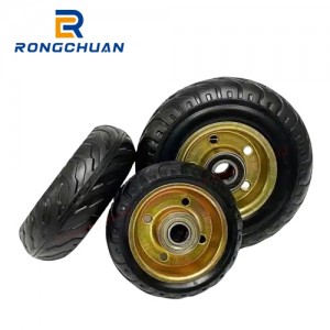 Heavy Duty 4/5/6 Inch Golden Black Castor Single Rubber Wheel High Quality