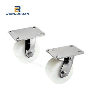 6/8/10/12 inch  stainless steel casters thick nylon wheels wear-resistant and impact-resistant cart wheels