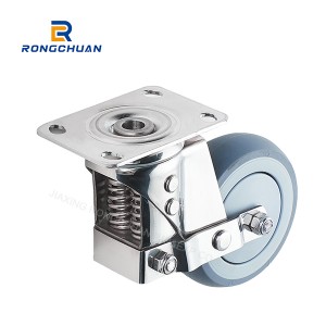 Low-noises 3/4/5 inch  stainless steel casters thick TPR Caster wheels