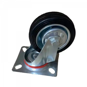 Economical Industrial Swivel Caster with Brake with Thermoplastic Rubber Wheel
