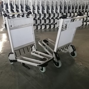 Aluminum Alloy Airport Trolley Cart Luggage Hand Cart With Brake