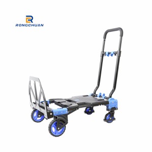 Convertible Trolley Four Wheels 150kg Platform Storage Dual-use Design Hand Cart