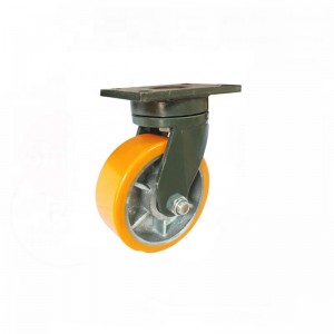 Wholesale Plastic Casters - 2.5 ton PU Heavy duty 10 inch caster wheels with brake industrial caster wheel – RONGCHUAN