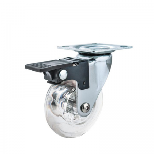 1.5/2/3 Inch Fully Transparent Caster Wheels Wi...