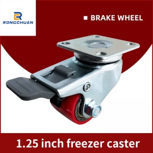 High Quality casters 1.25 inch pu castor silent wear-resistant caster wheels