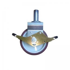 High quality Scaffold Caster Wheel Heavy Duty Round Stem Casters with Brake for Frame Scaffolding