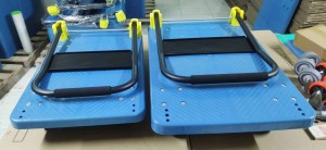 200/400KGS High Load  Capacity Foldable trolley 90*60/ 75*50 Black and Blue Handcart Warehouse trolley