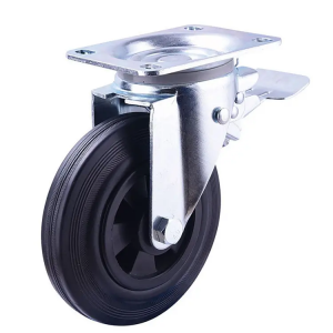 6/8 inch diameter Heavy duty series Trash can Industrial factory price casters scaffolding rubber swivel caster wheel