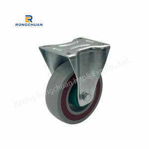 Swivel Bolt Hole Polypropylene Grey Locking PA-TPR-PA Nylon Industrial Caster Wheels