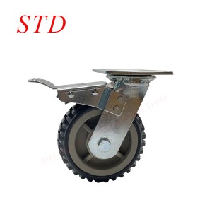wear-resistance heavy duty swivel brake wheel