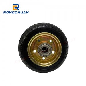Heavy Duty 4/5/6 Inch Golden Black Castor Single Rubber Wheel High Quality