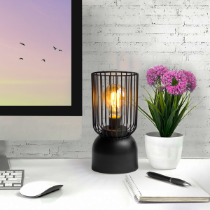 QRF Best Sales Battery Operated Black Color Iron Table Lamp
