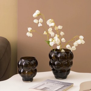 QRF Hot Sales Unique Design Grape Shape Glass Vase