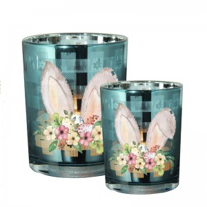 QRF Hot Selling Easter Glass Votives, Candle Holders &Table Lamp