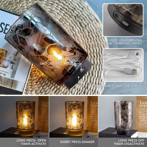 Hot Sales Unique Leaves Design QRF Rechargeable LED Lamp