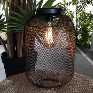 QRF Hot Selling Unique Design Outdoor Iron Solar Lantern