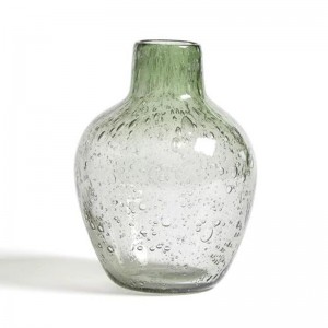 QRF Hot Selling Colourful Bubble Glass Vase With Two Sizes