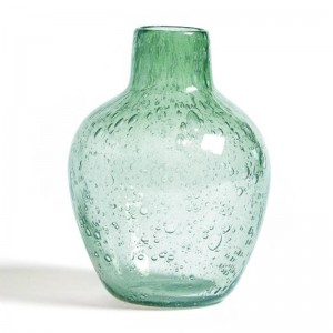 QRF Hot Selling Colourful Bubble Glass Vase With Two Sizes