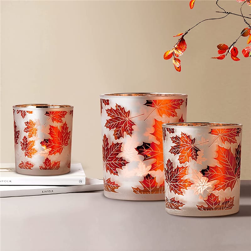 Best Sales Maple Leaves Candle Holder, Available In Three Sizes (1)
