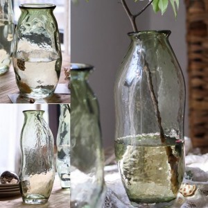 QRF Hot selling superior design Irregular Shape Colored glass vase