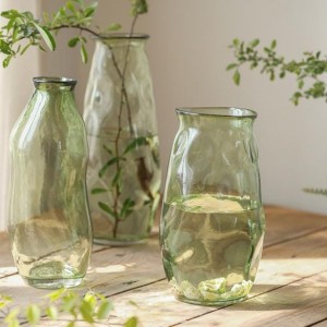 QRF Hot selling superior design Irregular Shape Colored glass vase