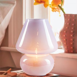 QRF Hot Selling Unique Design Purple Battery Powered Table Lamp