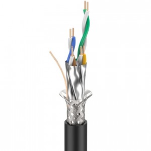 Low delay skew CAT6a data cable, S/FTP
