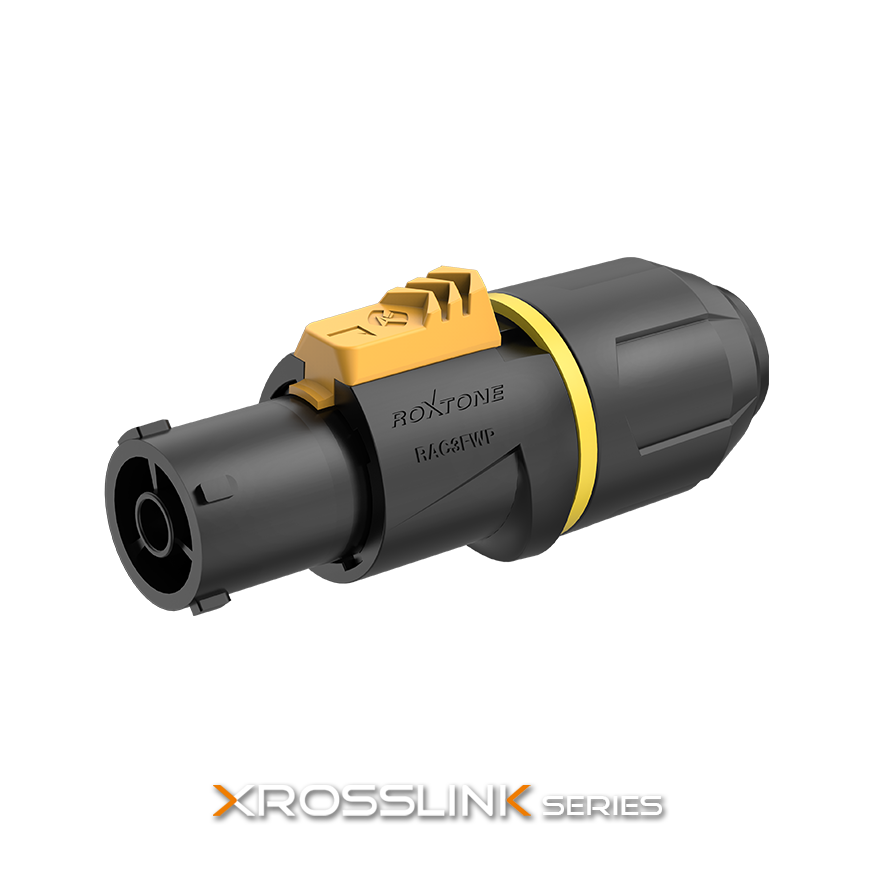 RAC3FWP-XROSSLINK series power connector – Waterproof IP65