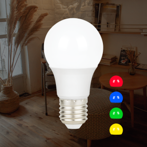 LED Bulb with Four Color Lamp Cover