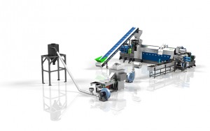 Double stage strand cooling plastic pelletizing line