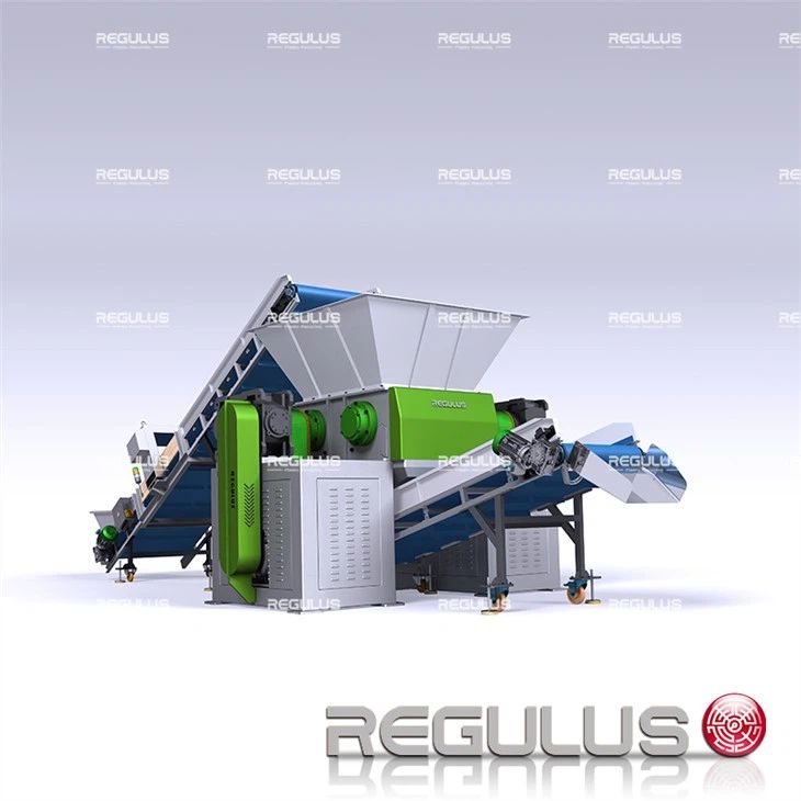 Two-roller Shredder for Plastic film and PP ton bags